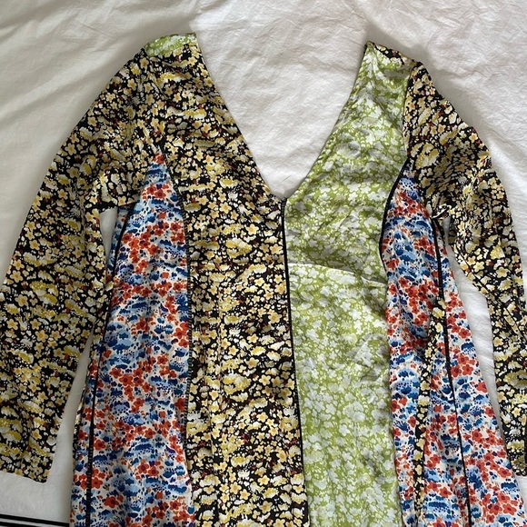Stine Goya “Maca” Dress Multicolored Floral Longsleeve Midi Dress - Picture 10 of 10